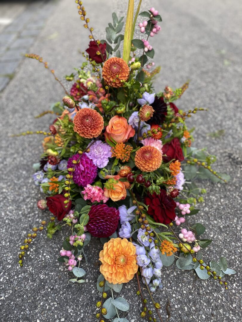 Båredekoration - Efterår - Send blomster til begravelse - Happyflower-dk