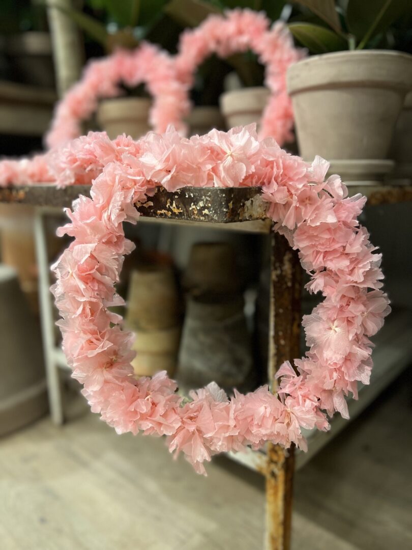 Hortensiakrans - Pink - Happyflower-dk