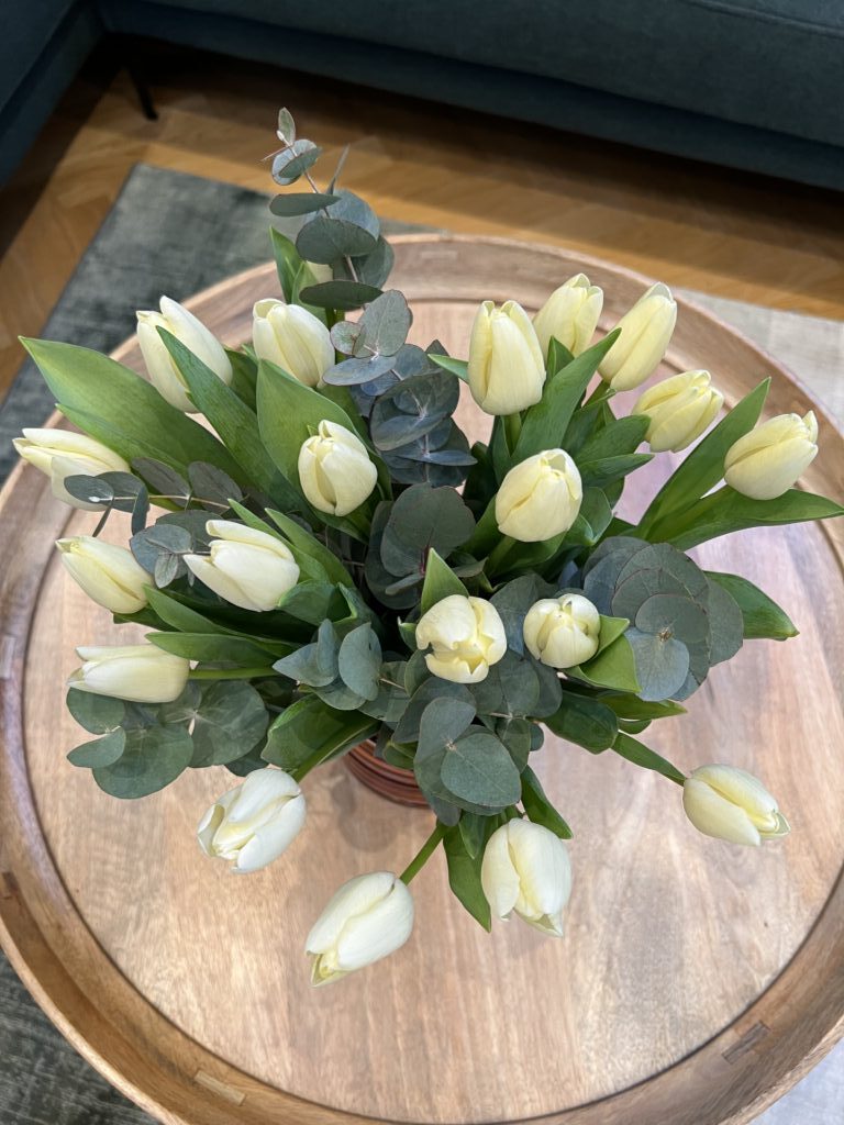 Tulipan buket - Gul - Send tulipan buket - Happyflower-dk
