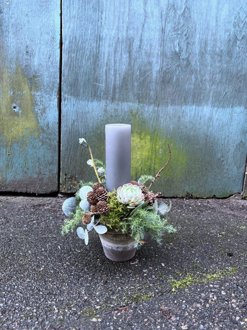 Juledekoration natur Mørkegrå2023 - Happyflower-dk