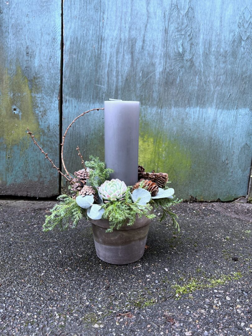 Juledekoration natur stor Mørkegrå 2023 - Happyflower-dk