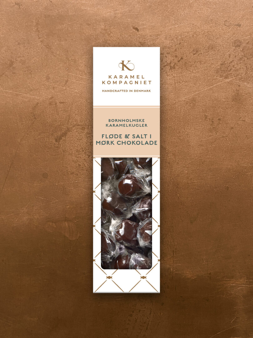Chokoladekugler - Fløde salt mørk chokolade - Karamel Kompagniet - Happyflower-dk