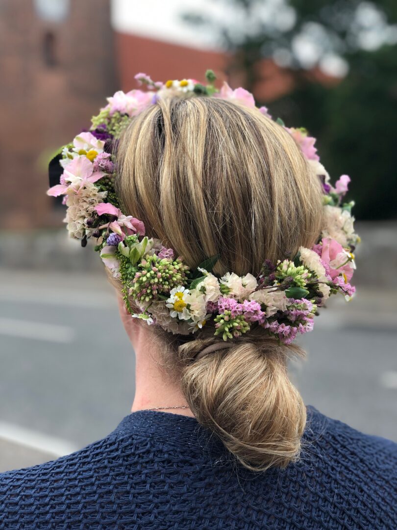 Hårkrans lyserød - Happyflower-dk