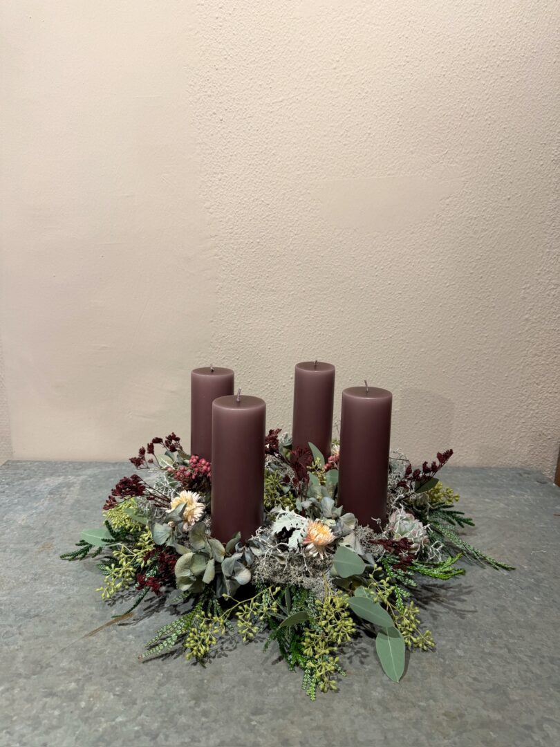 Adventskrans Winter Rose bloklys - Ester & Erik - Happyflower-dk.jpeg