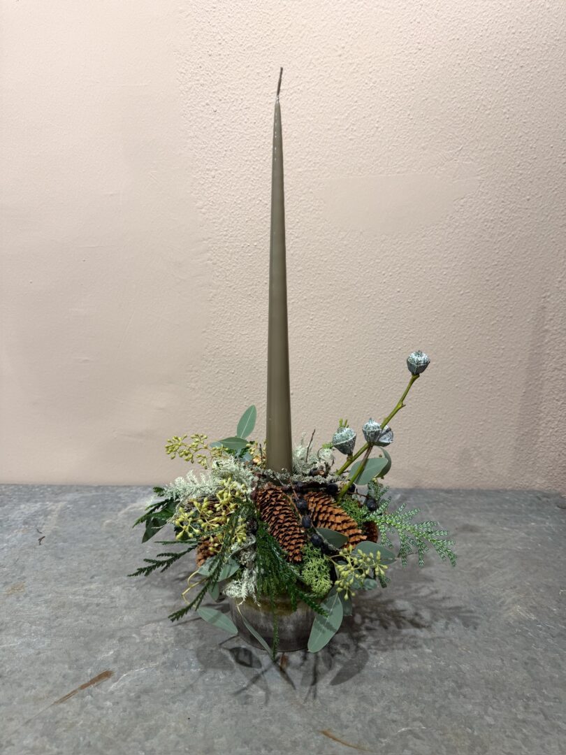 Juledekoration Artichkoe stagelys - Ester & Erik - Happyflower-dk