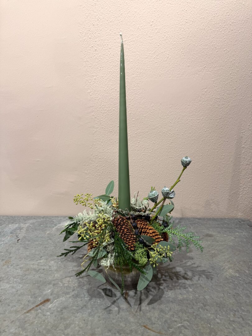 Juledekoration Eucalyptus stagelys - Ester & Erik - Happyflower-dk