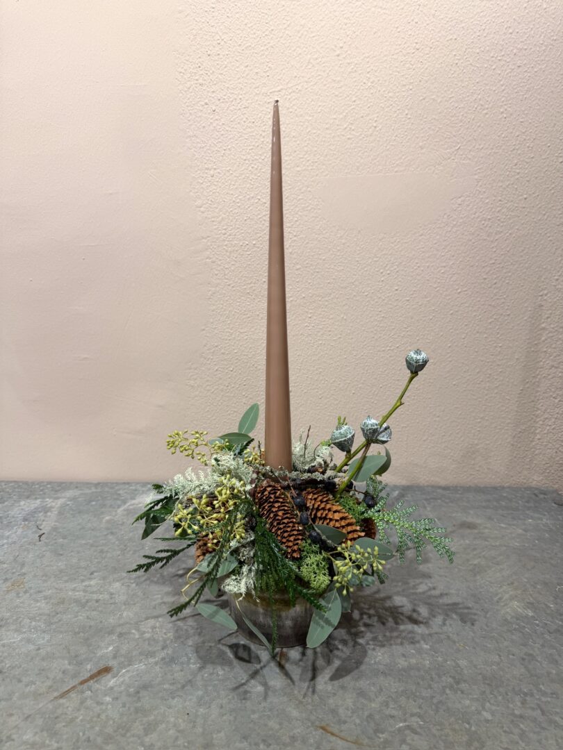 Juledekoration Soft Clay stagelys - Ester & Erik - Happyflower-dk