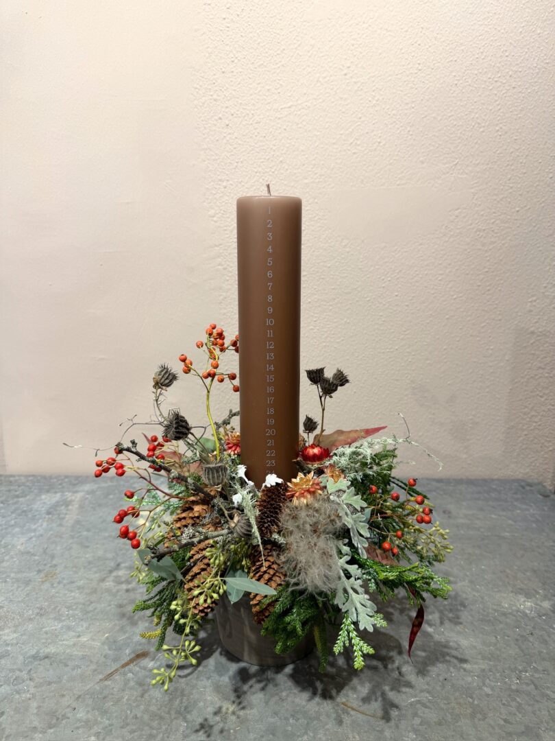 Kalenderdekoration Soft Clay kalenderlys - Ester & Erik - Happyflower-dk